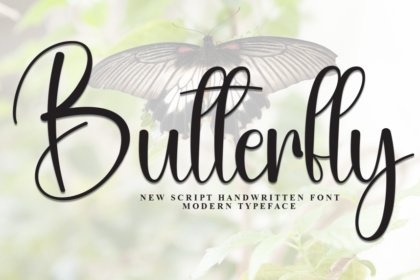 Butterfly – Natural Script Handwritten Font - Befonts