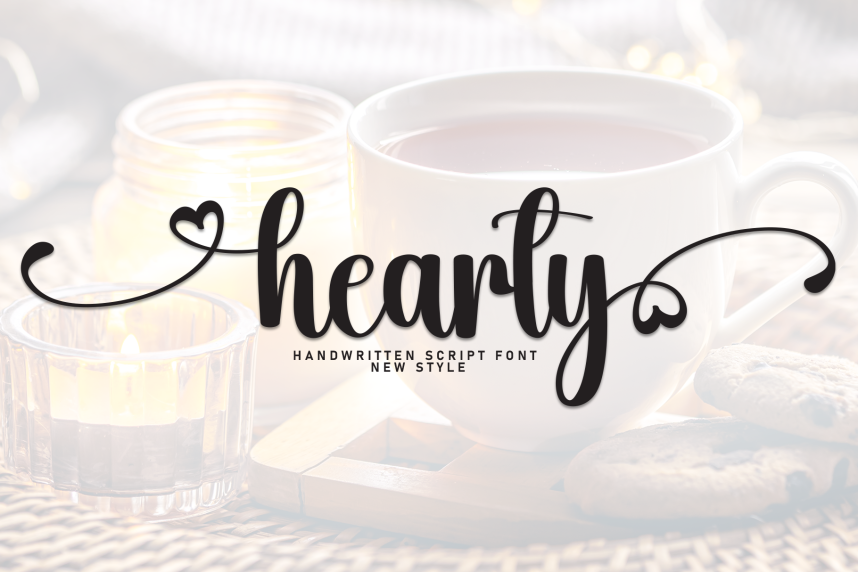 Hearty – Casual Handwritten Script Font - Befonts