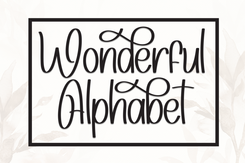Wonderful Alphabet – Handwritten Script Font - Befonts