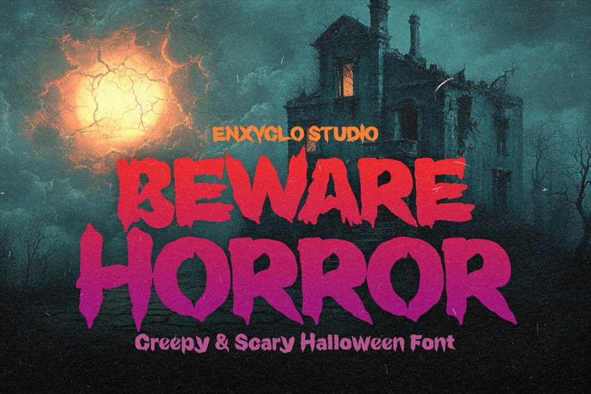 Beware Horror Font - Befonts