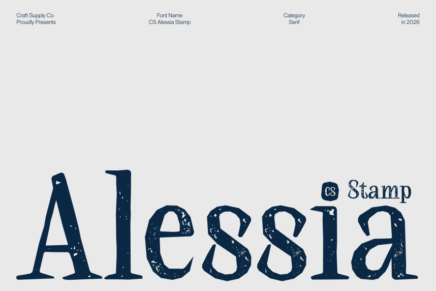 CS Alessia Stamp Font - Befonts