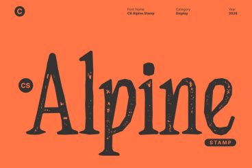 CS Alpine Stamp Font