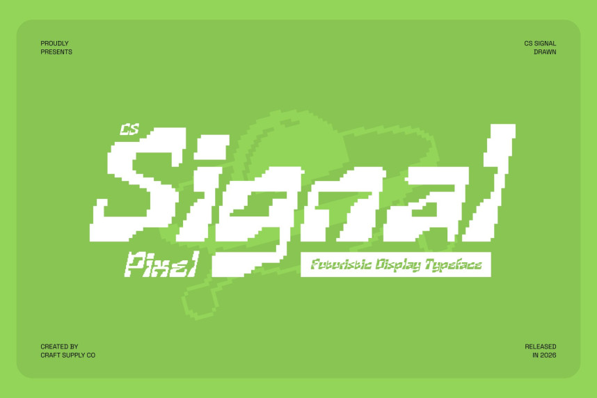 CS Signal Pixel Font - Befonts