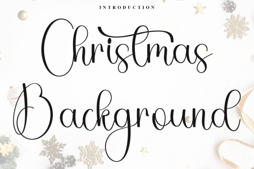 Christmas Background – Natural Script Handwritten Font - Befonts