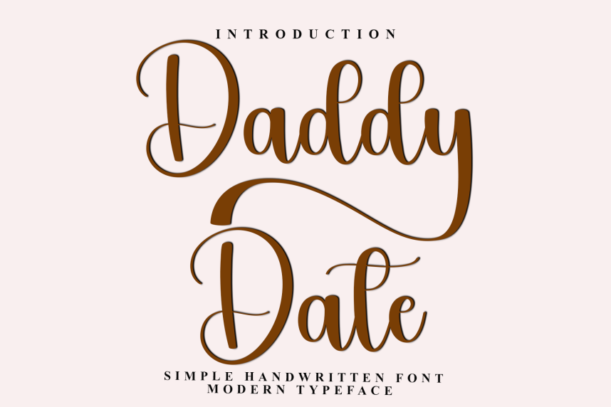 Daddy Date – Natural Script Handwritten Font - Befonts