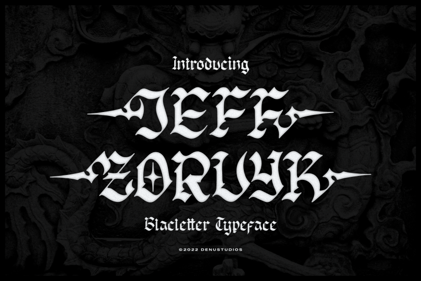 Jeff Zorvyk | Blackletter Typeface - Befonts
