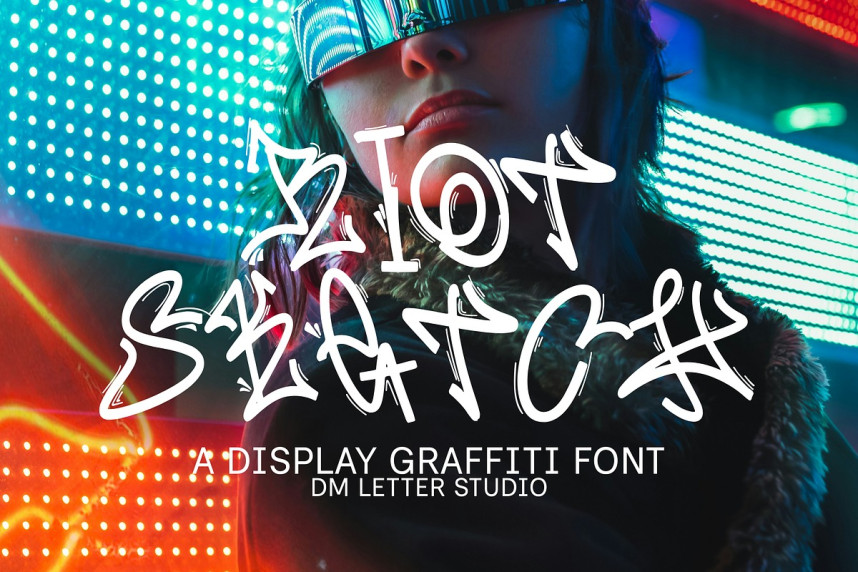 London Riots Font Riot Sketch Graffiti Font - Befonts