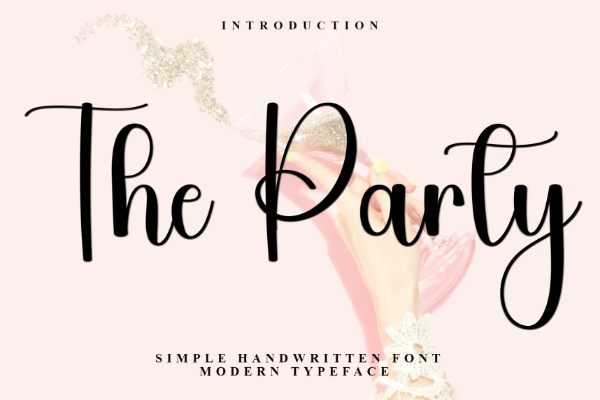 Party. Font Script The Party – Handwritten Script Font - Befonts