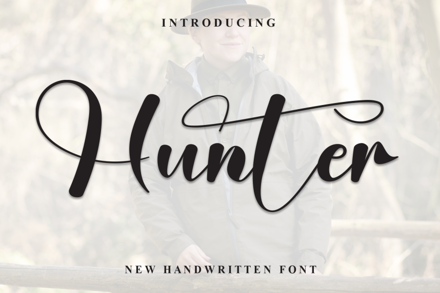 Hunter Handwritten Hunter – Authentic Handwritten Style Font - Befonts