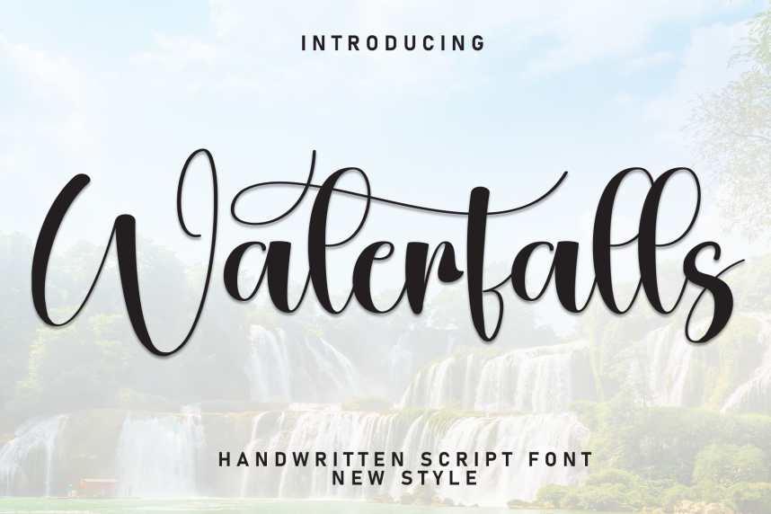 Waterfalls – Creative Handwritten Font - Befonts