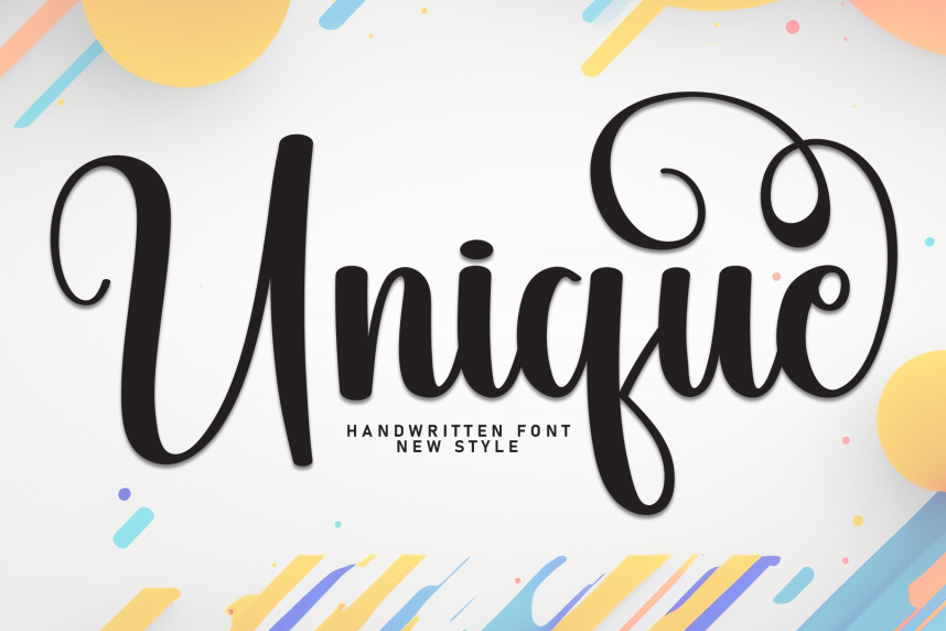 Unique – Stylish Handwritten Script Font - Befonts