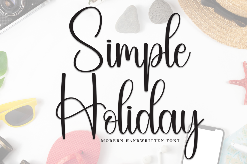 Simple Holiday – Handwritten Script Font - Befonts