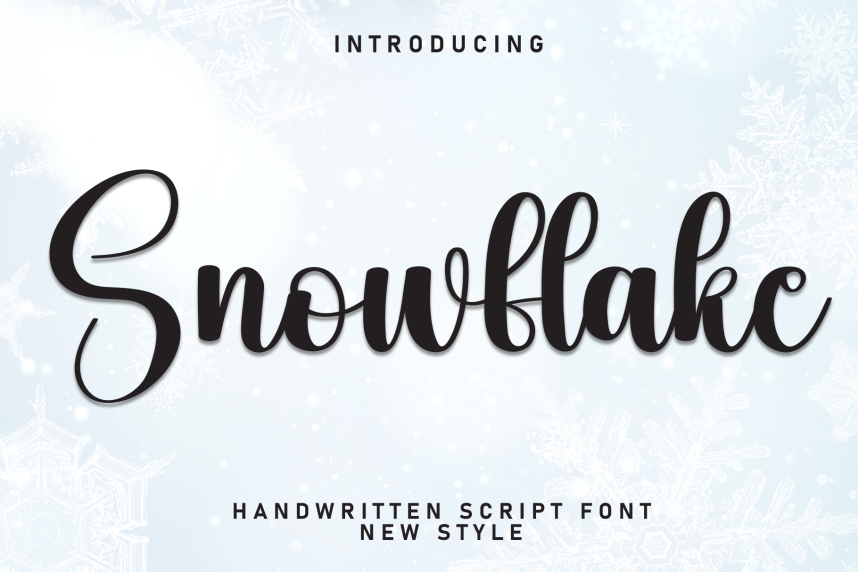 Groovy Script Snowflake Snowflake – Natural Script Handwritten Font - Befonts