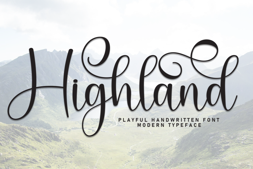 Highland – Elegant Handwritten Font - Befonts