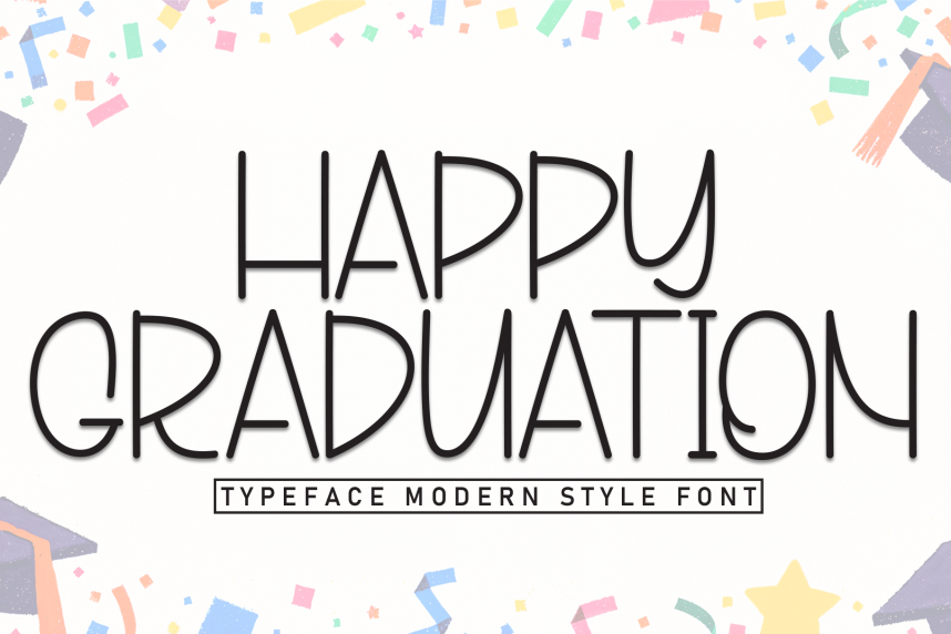 Happy Graduation – Modern Style Font - Befonts