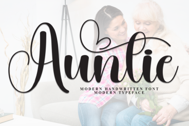 Auntie Calligraphy Font