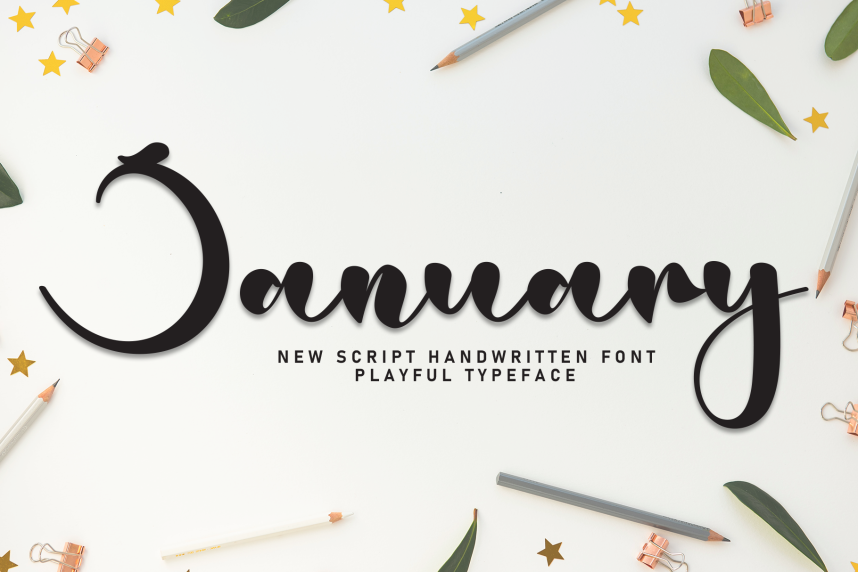 January Script Font - Befonts