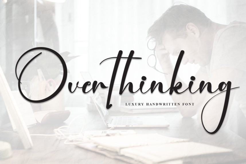 Dafont Overthinking Overthinking Script Font - Befonts