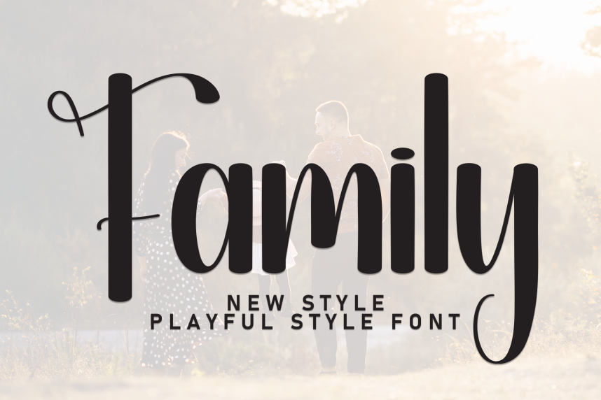 Script Family Text Family Script Font - Befonts