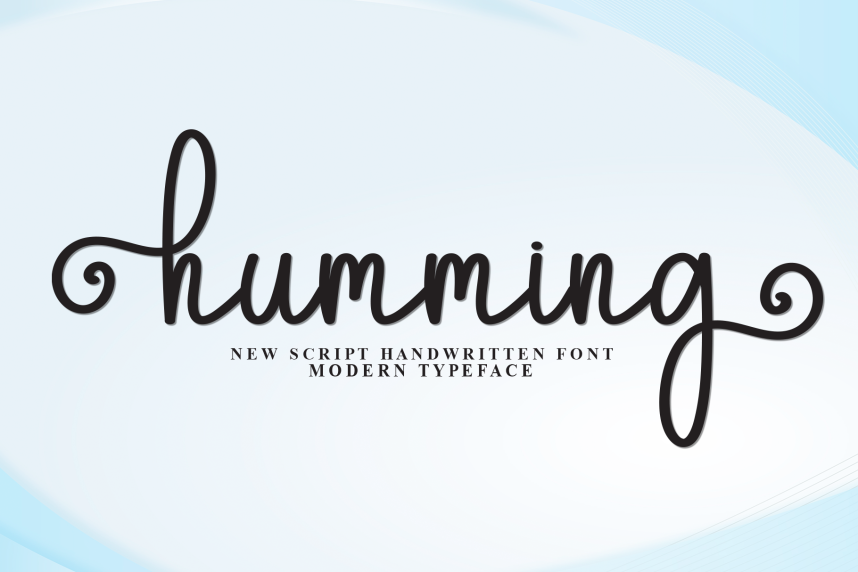 Humss Fonts Humming Handwritten Font - Befonts