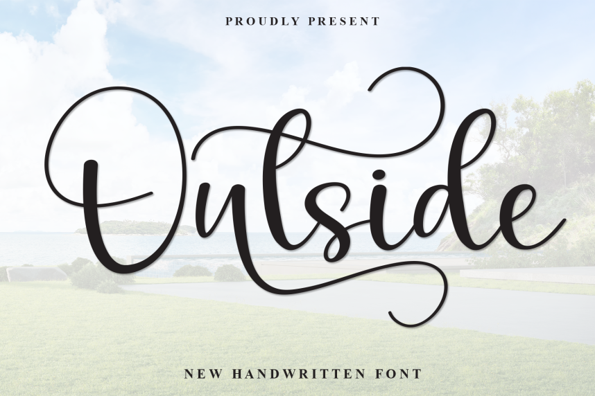 Outside Calligraphy Font - Befonts