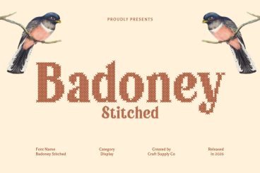 Badoney Stitched Font