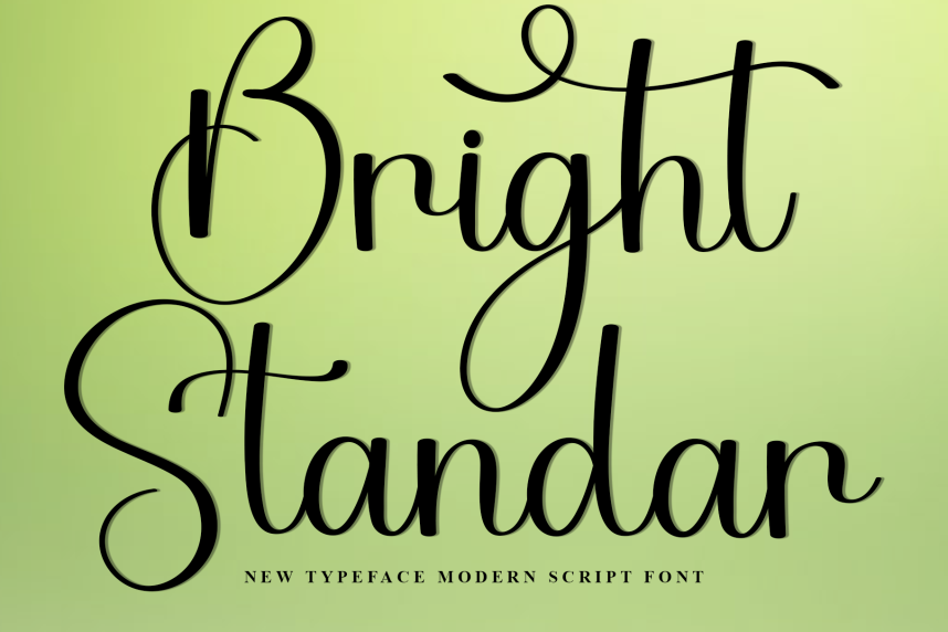 Bright Standar – Natural Script Handwritten Font - Befonts