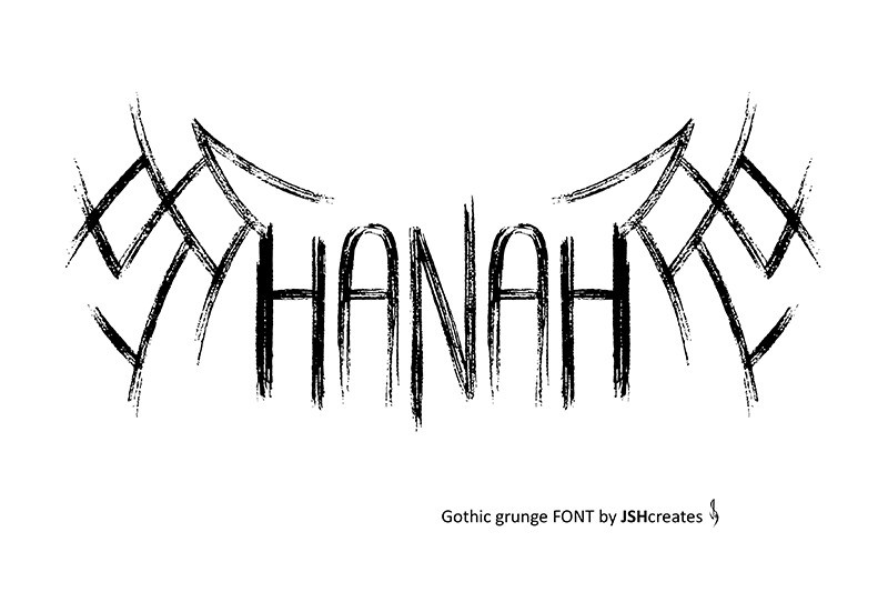 Hanan Lettering Hanah Font - Befonts