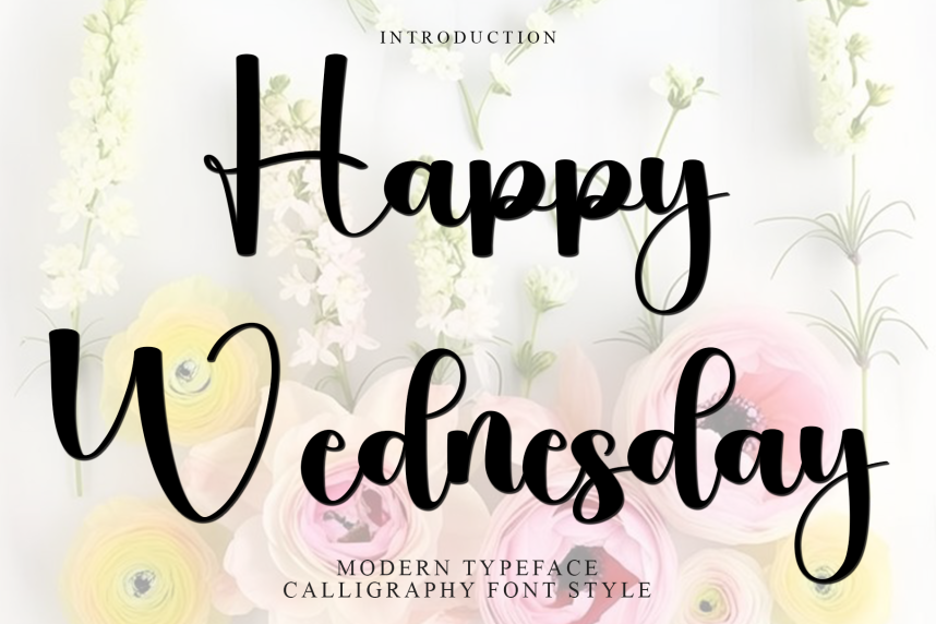 Fancy Script For Wednesday Happy Wednesday – Stylish Handwritten Script Font - Befonts