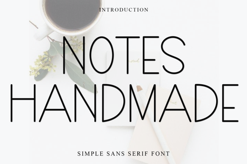 Notes Handmade - Simple Sans Serif Font - Befonts
