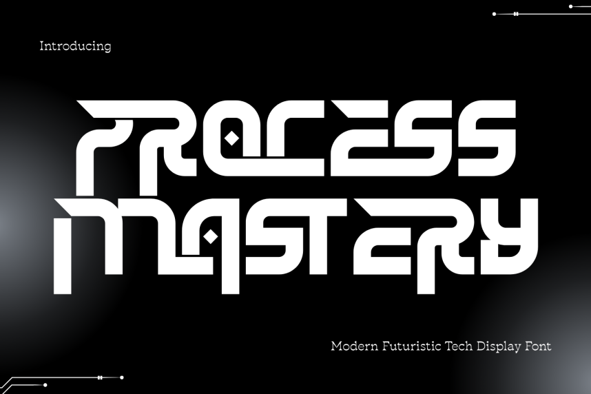 Process Mastery - Futuristic Font - Befonts