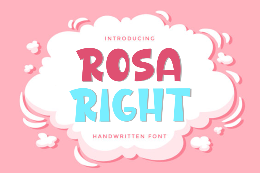 Rosa Right Script Font - Befonts