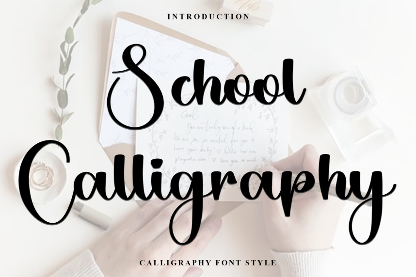 School Calligraphy – Creative Handwritten Font - Befonts