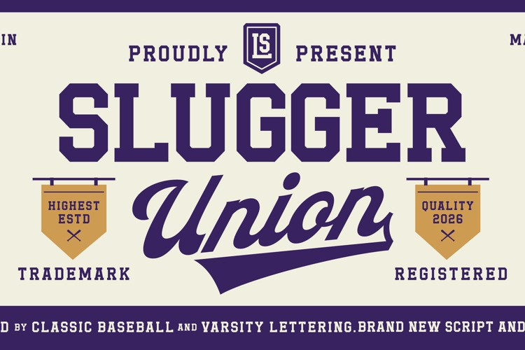 Sluggers Text Slugger Union Font Duo - Befonts