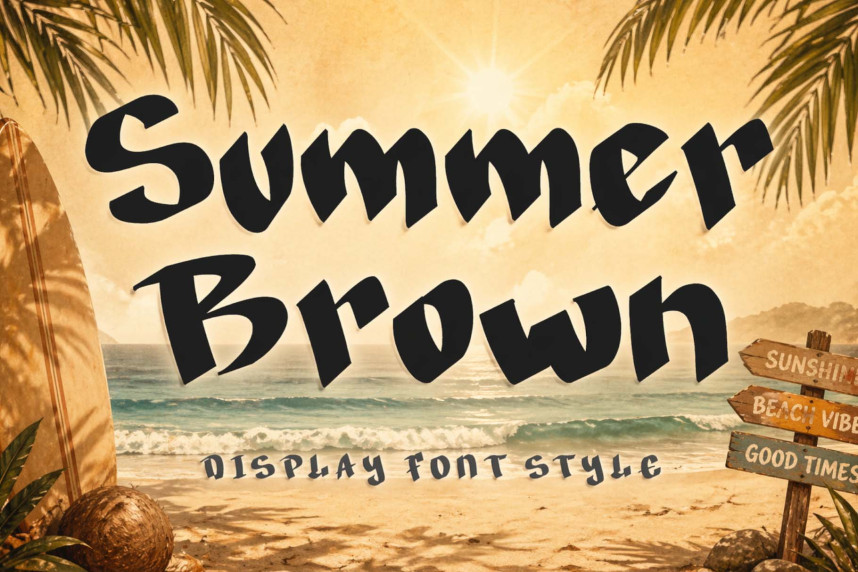 Summer Brown Script Font - Befonts