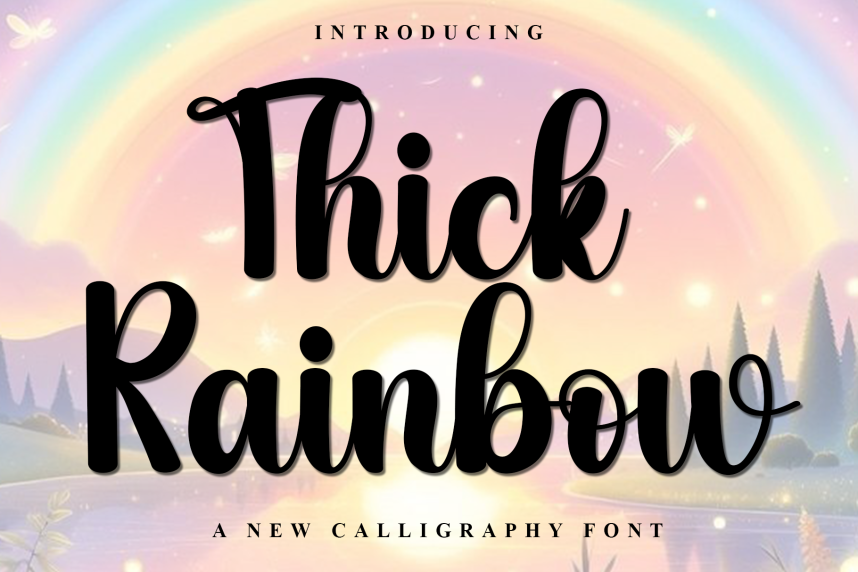 Thick Rainbow – Casual Handwritten Script Font - Befonts