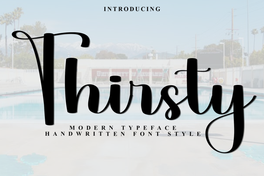 Thirty Script Thirsty Script Font - Befonts