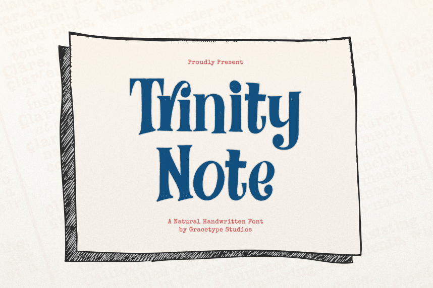 Trinity Note | Natural Handwritten Font - Befonts