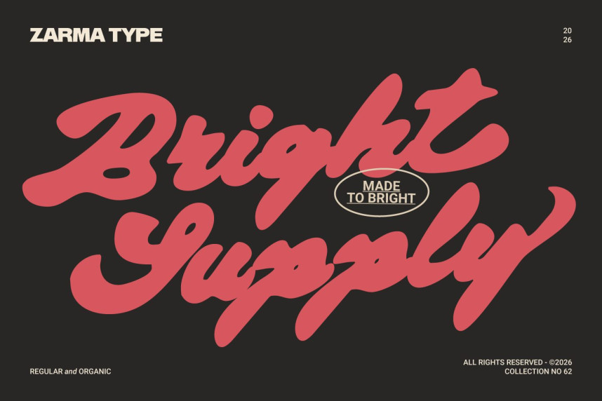 Bright Supply - Bold Script Font - Befonts