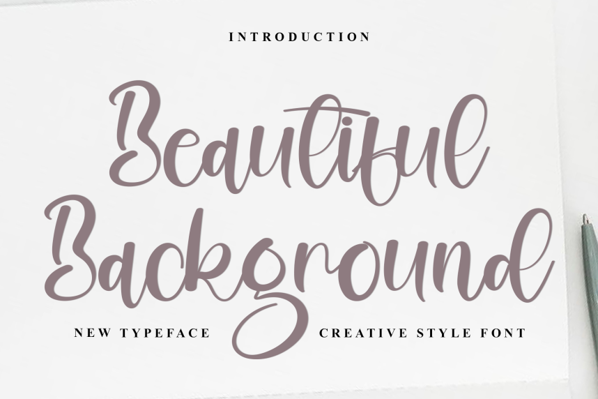 Beautiful Background – Elegant Handwritten Font - Befonts