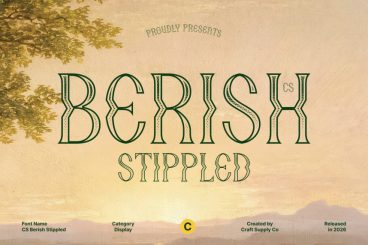 CS Berish Stippled Font