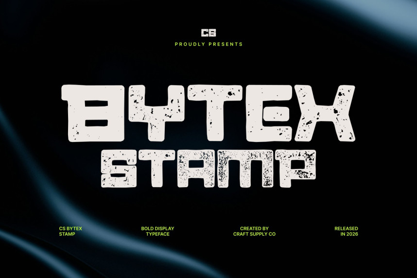 CS Bytex Stamp Font