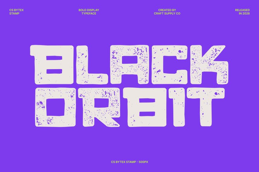 CS Bytex Stamp Font preview image 2