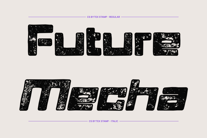CS Bytex Stamp Font preview image 3