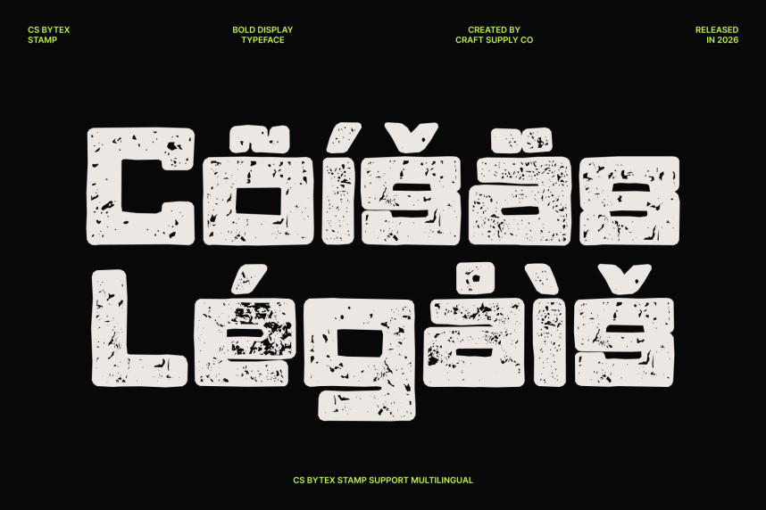 CS Bytex Stamp Font preview image 4