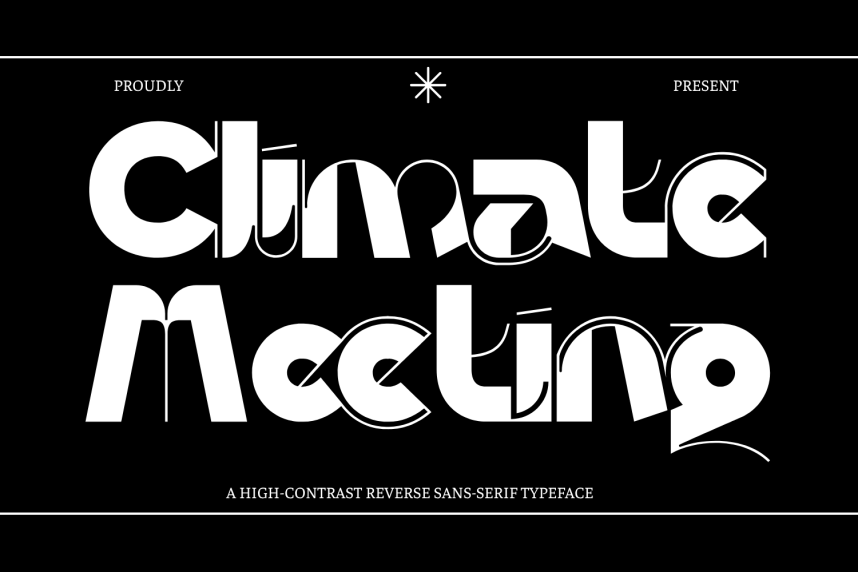 Climate Meeting - Geometric Font - Befonts