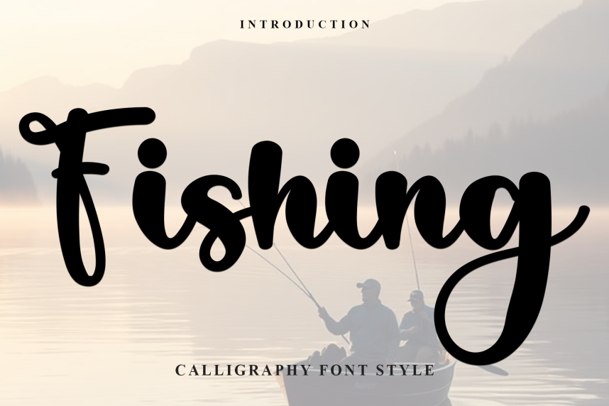 Font Fishing Rods Fishing – Natural Script Handwritten Font - Befonts