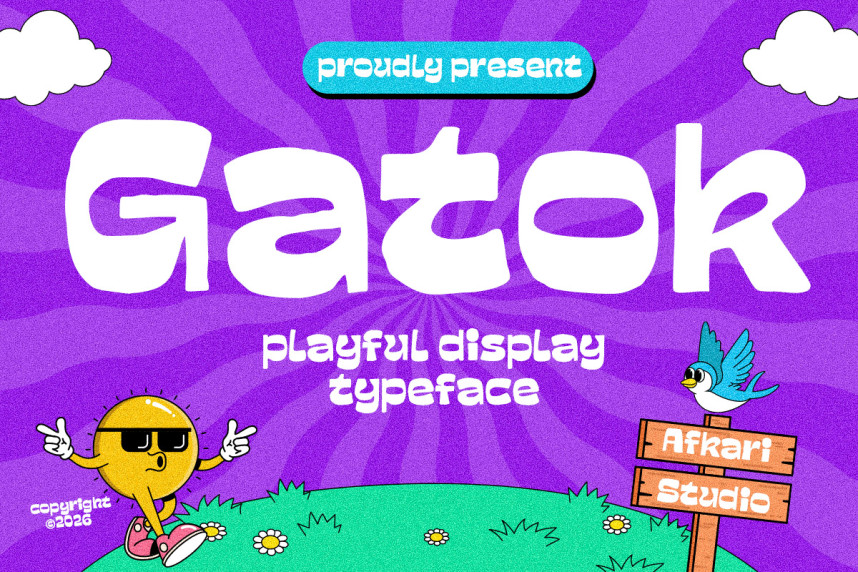 Gatok - Playful Display Typeface - Befonts