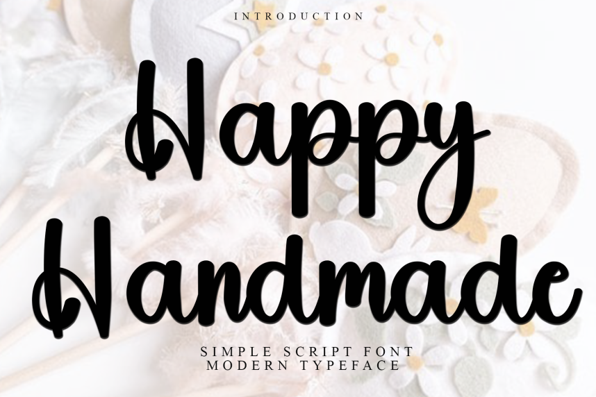 Happy Handmade – Natural Script Handwritten Font - Befonts