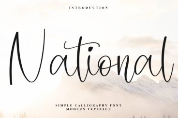 National – Natural Script Handwritten Font